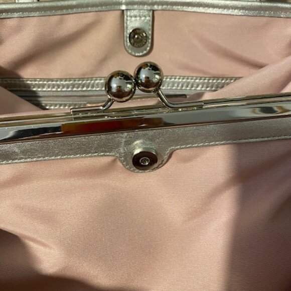 Coach #F17444 Khaki Monogram Canvas Multicolor Leather Stripe Doctors Bag Purse - Picture 9 of 12